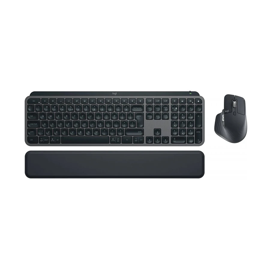 Logitech MX Keys S Combo - Performance Wireless Keyboard & Mouse with Palm Rest (USED)