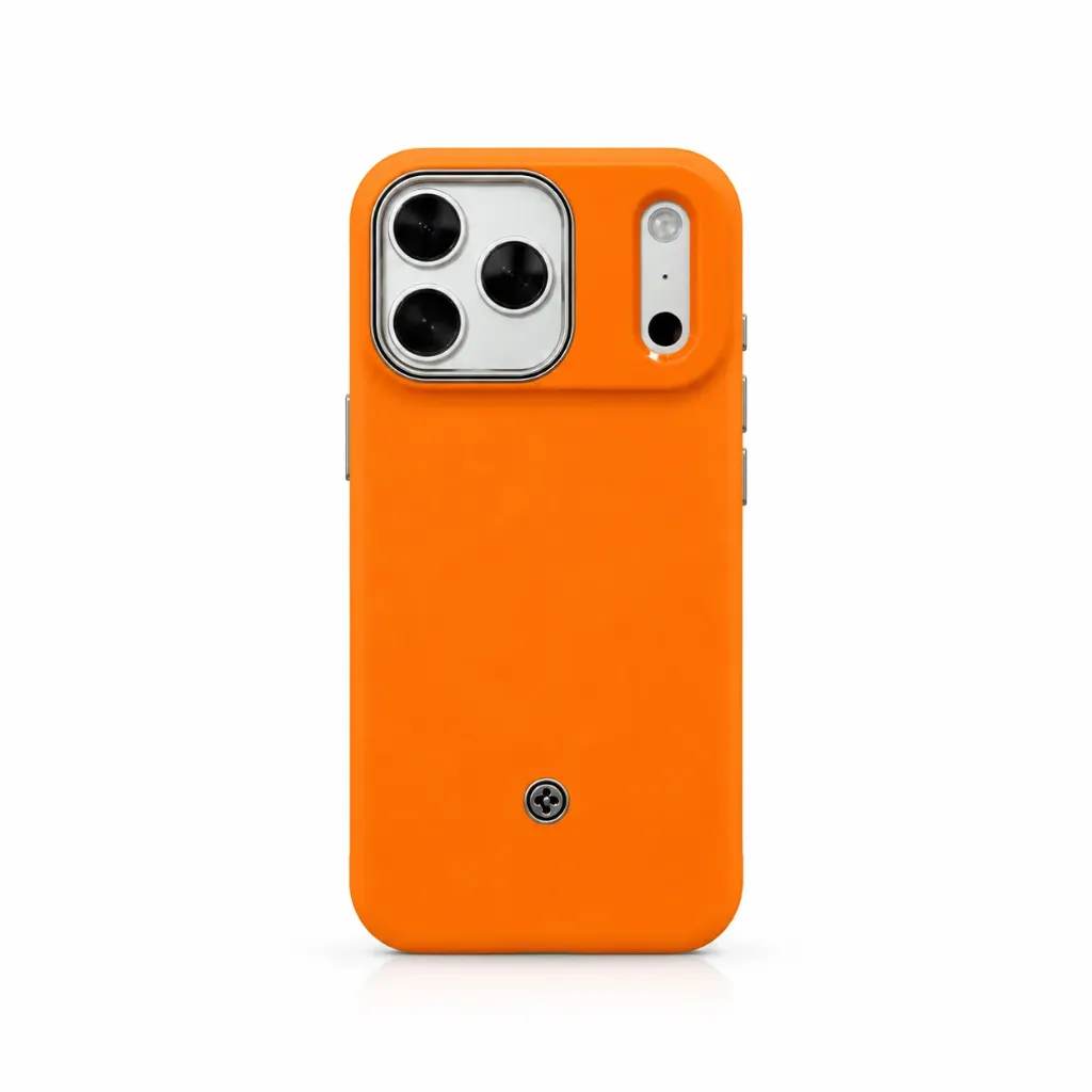 Classic Armor Cover with Metal Accent Ring & Metallic Emblem For iPhone 17 Pro Max - درع موبايل أنيق مع إطار كاميرا وشعار معدني للايفون 17 برو ماكس