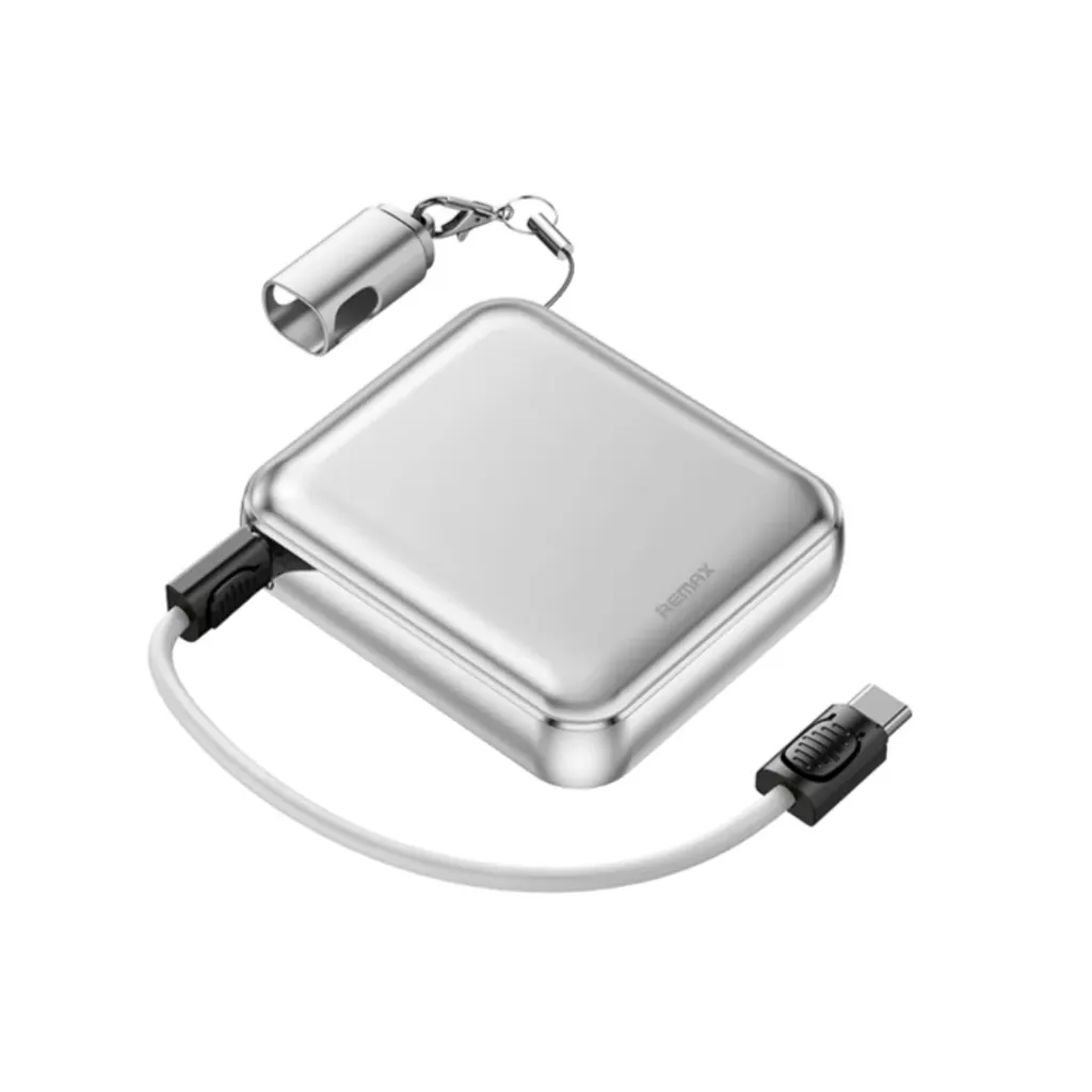 Remax FCP-9 22.5W 10000Mah Power Bank With 2 Fast Charging Cables Portable Aluminum Alloy Lanyard Fast Charging Power Bank