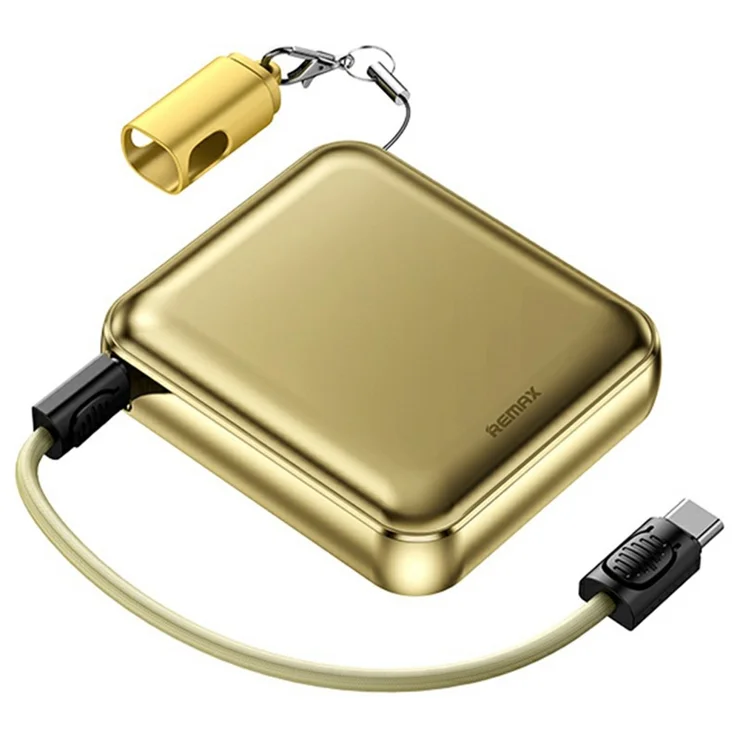 Remax FCP-9 22.5W 10000Mah Power Bank With 2 Fast Charging Cables Portable Aluminum Alloy Lanyard Fast Charging Power Bank