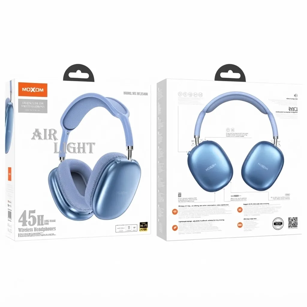 Moxom MX-WL75 Air Light Wireless Bluetooth Headphone (Blue)
