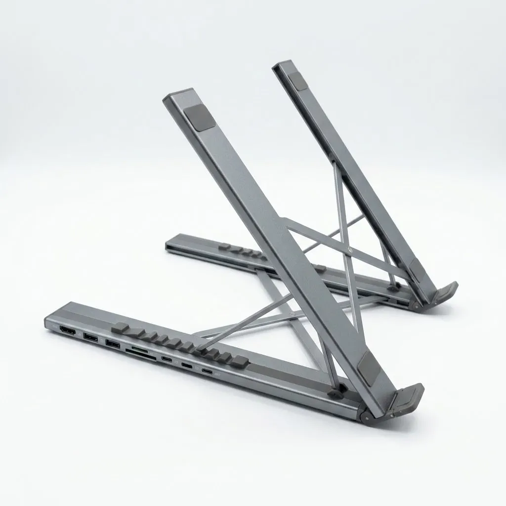 COMPUTER STAND AND DOCKING STATION Aluminum