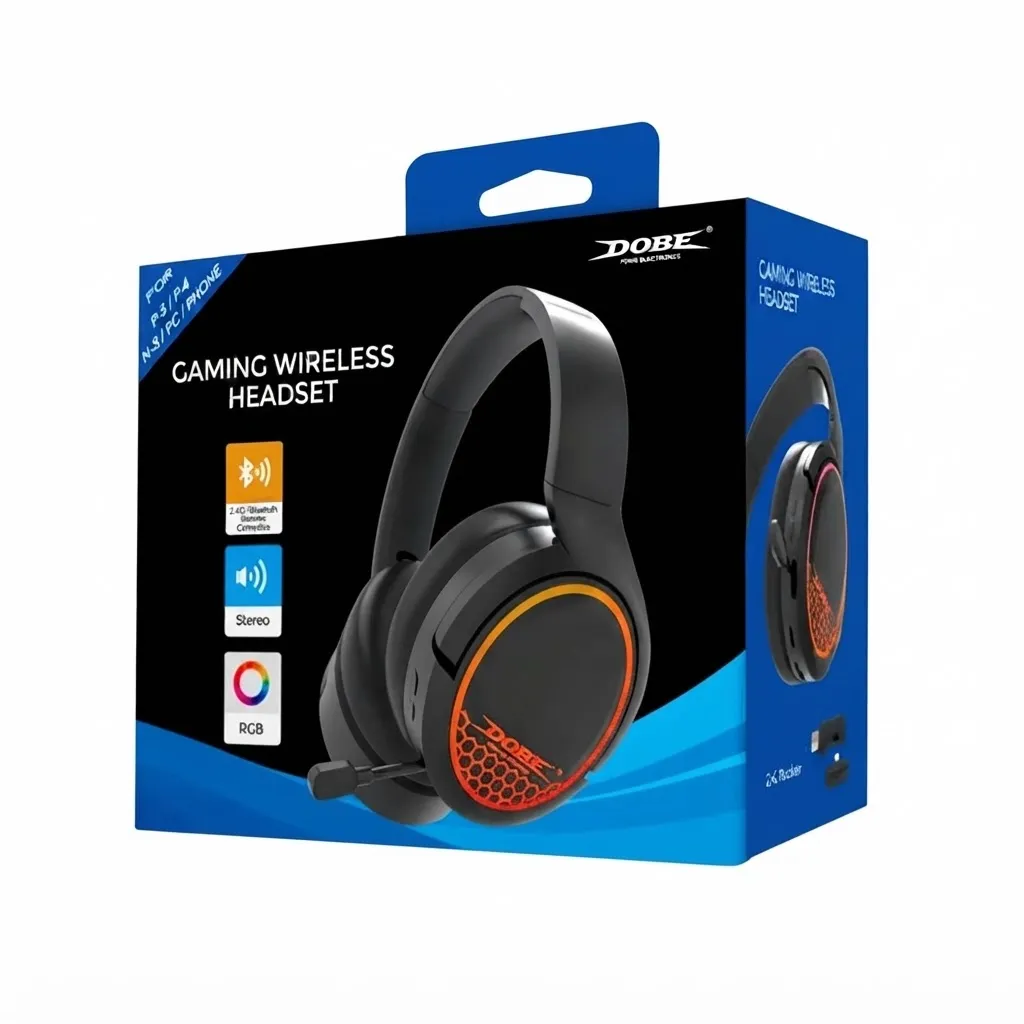 DOBE TP5-35110 Wireless Gaming Headset for PlayStation 5, PS4, Nintendo Switch, PC & Phone