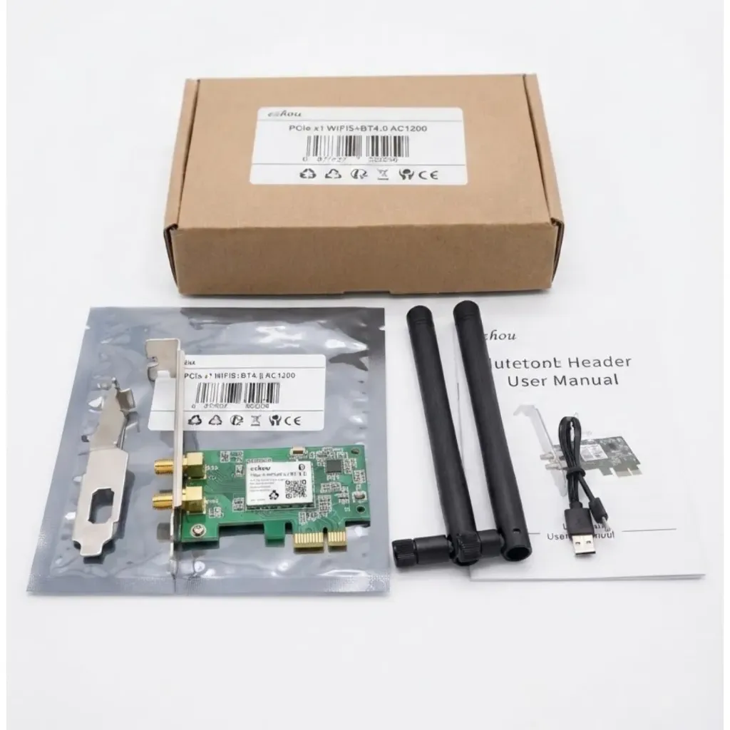 PCLe-WLAN UL AC1200 WiFi6+BT 4.2  2ANTENA