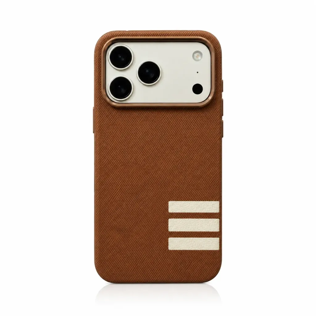 FASHION PHONE COVER FOR IPHONE 17 PRO MAX درع قماش خطوط
