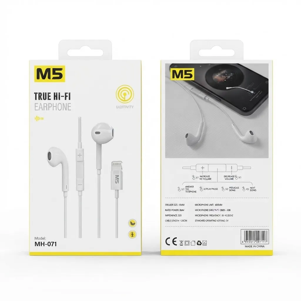 M5 lightning 1.2M MH071 سماعة اذن واير