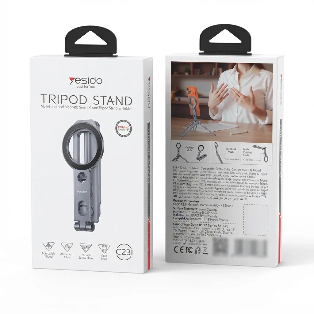 Yesido C231 Foldable Magnetic Phone Tripod Stand