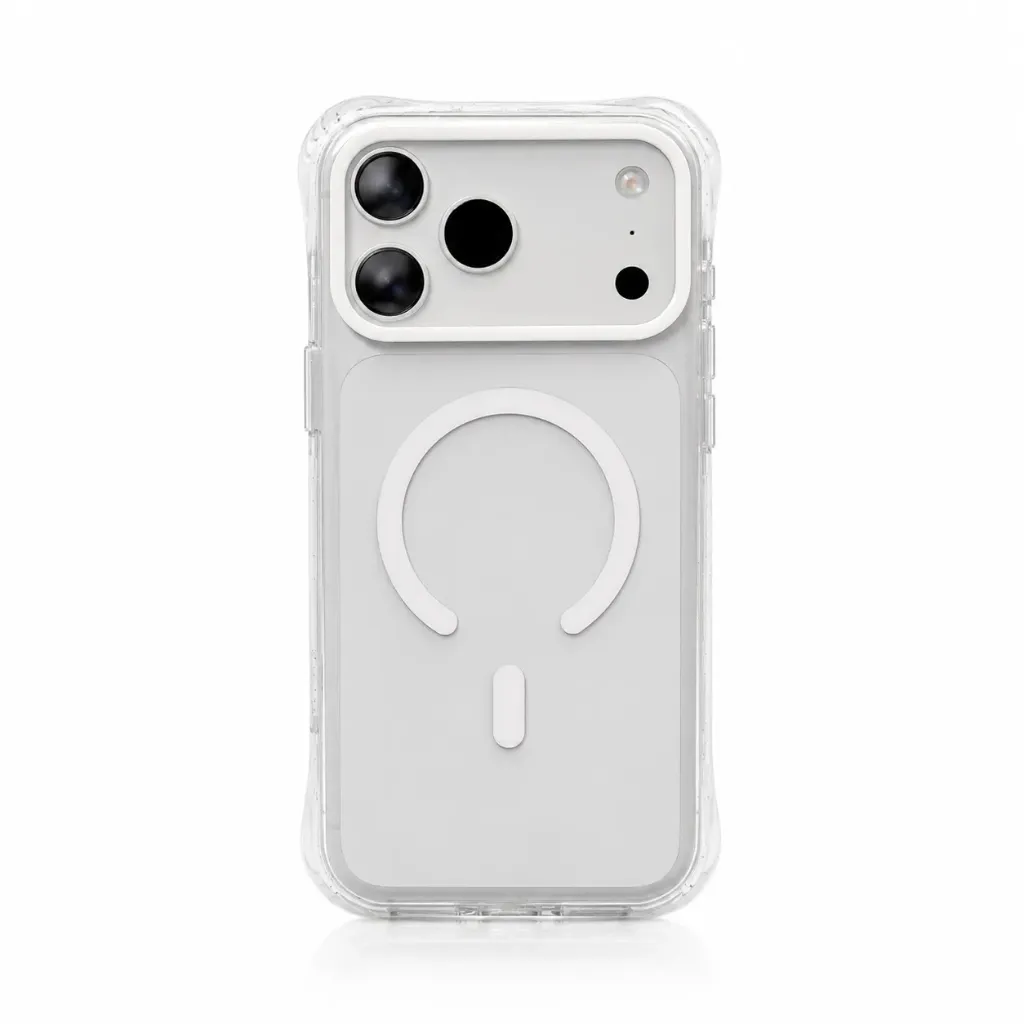 TADAGEE PHONE COVER FOR IPHONE 18 PRO MAX - درع موبايل مدرع سميك شفاف مع ماك سيف للايفون 18 + 17 برو ماكس