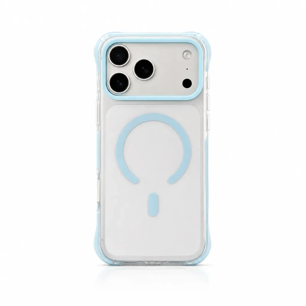 TADAGEE PHONE COVER FOR IPHONE 18 PRO MAX - درع موبايل مدرع سميك شفاف مع ماك سيف للايفون 18 + 17 برو ماكس