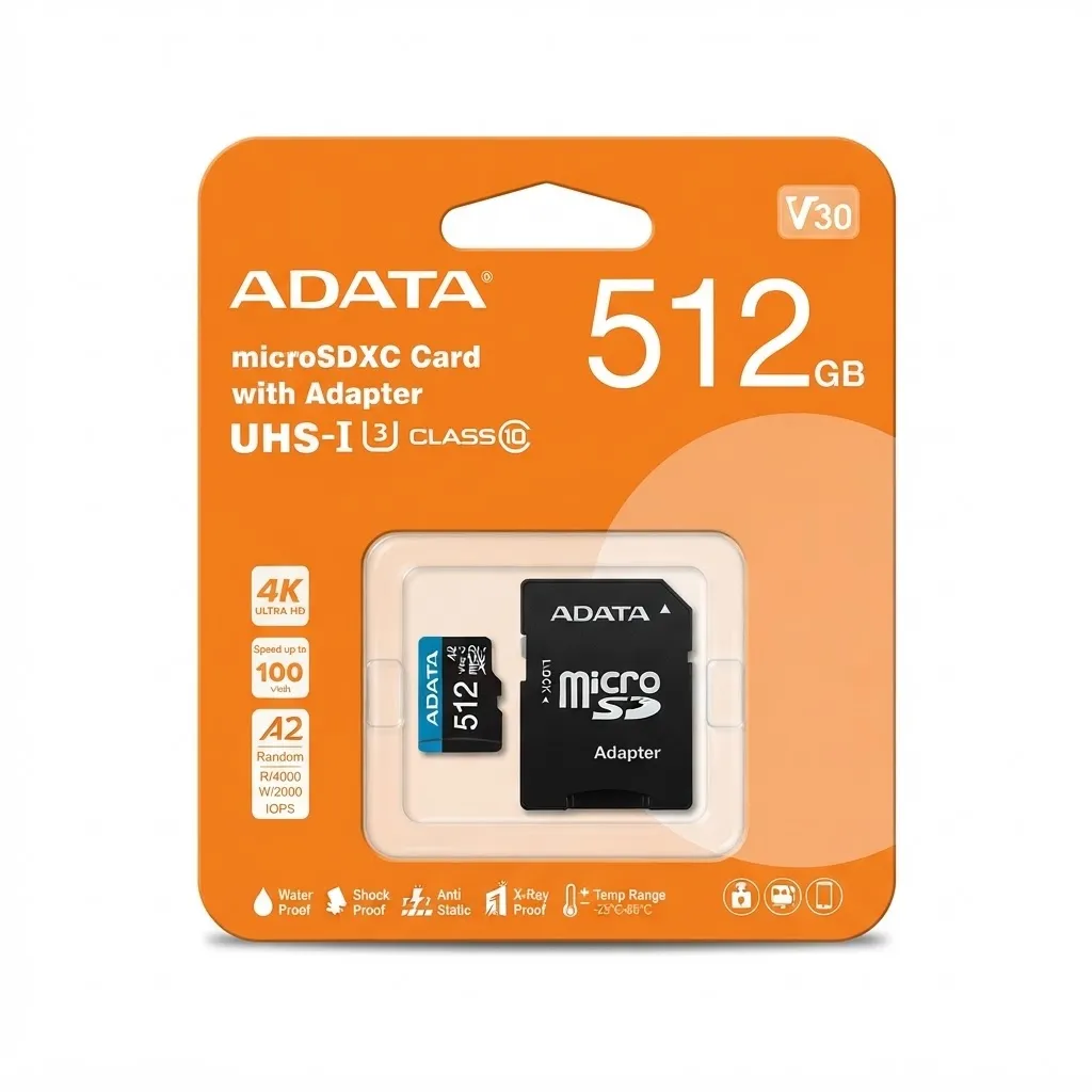 Adata  512 GB Class U3 V30 microSDXC