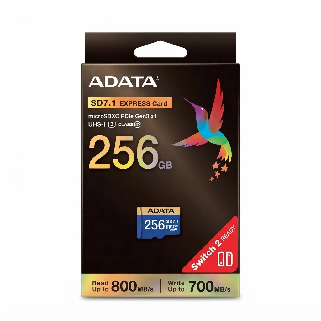 ADATA UD256GEX3L1-C 256GB MicroSDXC SD7.1 UHS-II Nintendo Switch 2 Memory Card
