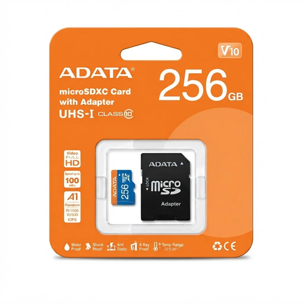 Adata  256 GB Class  V10 microSDXC