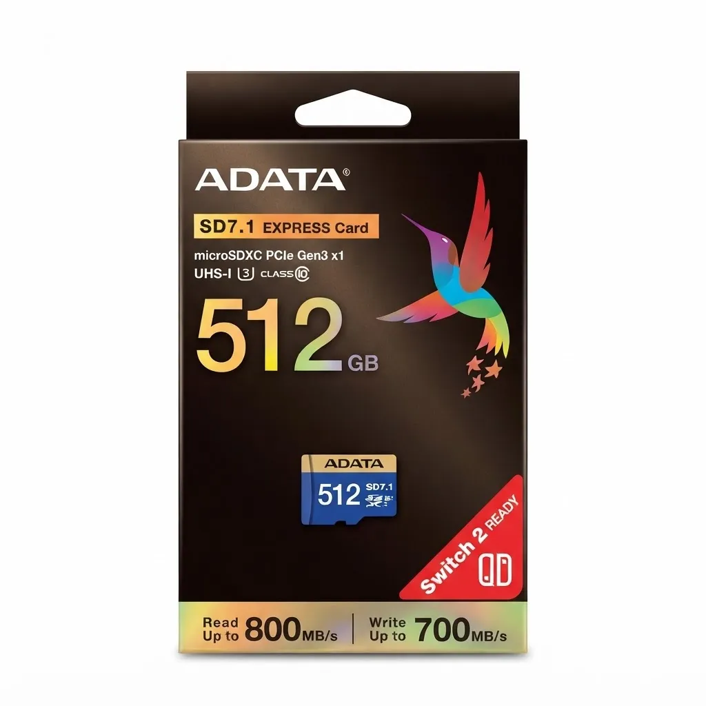 ADATA  512GB MicroSDXC SD7.1 UHS-II Nintendo Switch 2 Memory Card
