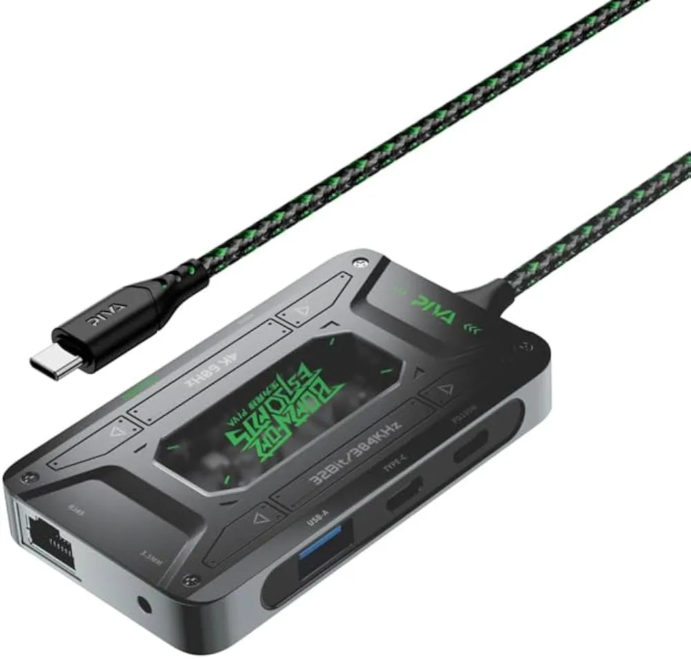 Piva DS7 Adapter Type-c with 7 Ports and Ethernet