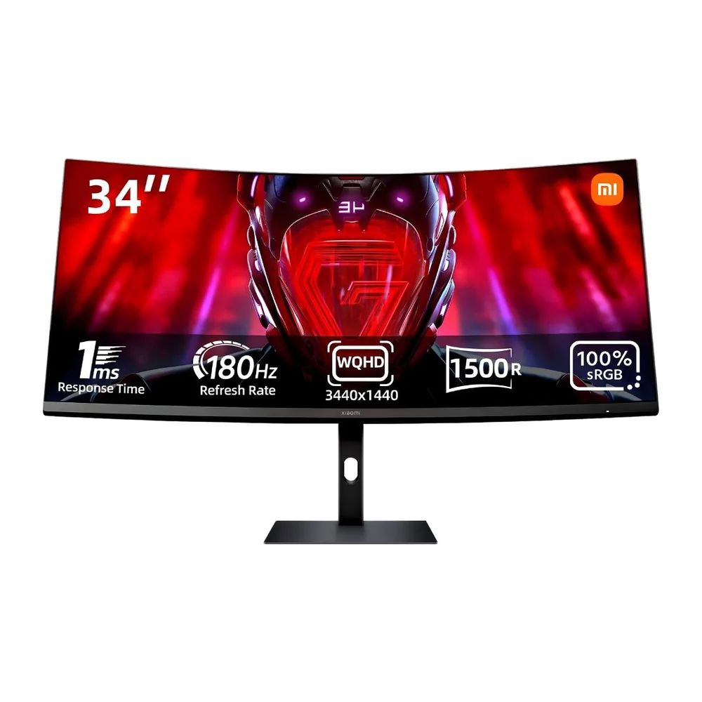 Xiaomi G34WQi 34" 2K UWQHD 3440 x 1440 180Hz 1ms VA Curved Gaming Monitor