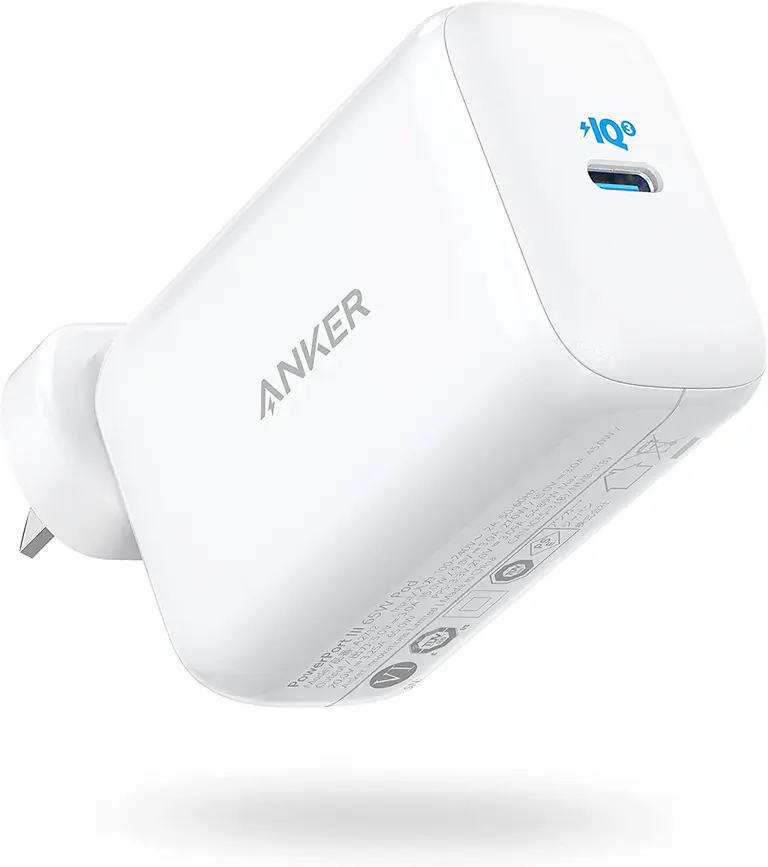 Anker Powerport III 65W Pod USB-C Wall Charger (Online) - White