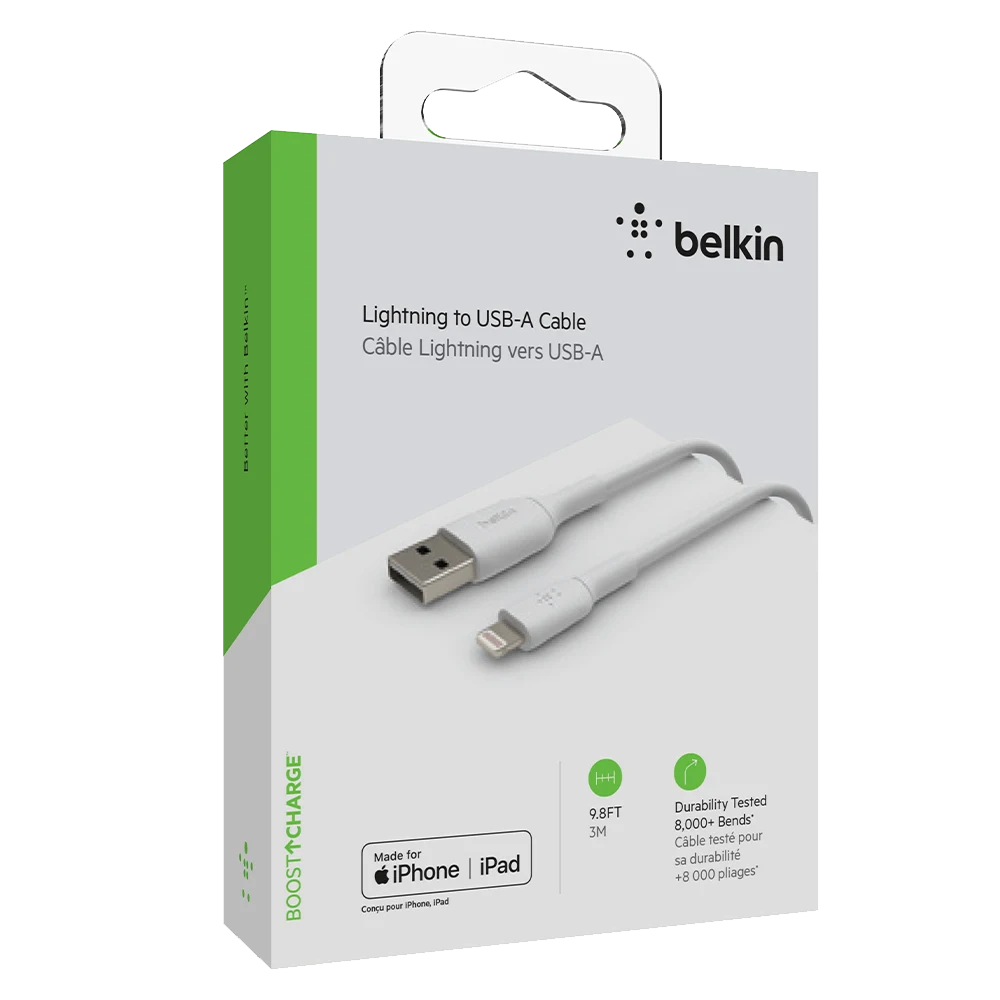 Belkin Kabllo USB-A - Lightning, M/M, MFi, 3m
