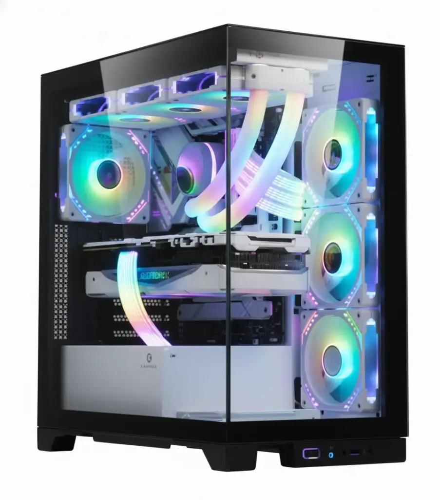 Lovingcool  LC-90pro  BLACK Tempered Glass  Case Full Tower Micro ATX ITX