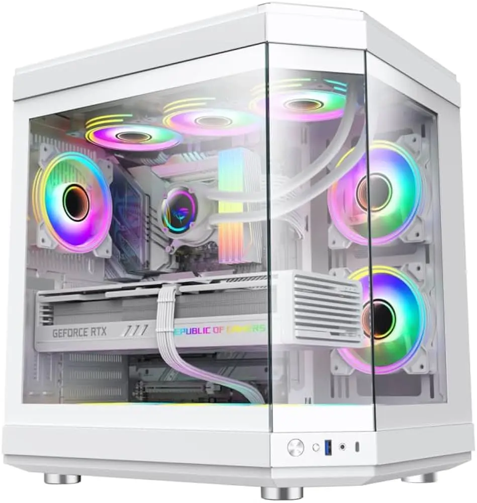 Lovingcool  LC-1000 WHITE Tempered Glass  Case Full Tower Micro ATX ITX
