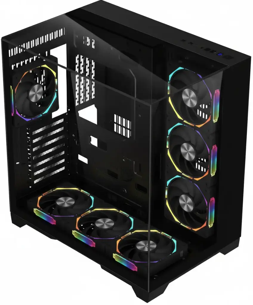 Lovingcool  LC-TJS3 BLACK OEM Tempered Glass  Case Full Tower Micro ATX   (( ITXTinted glass  )) 