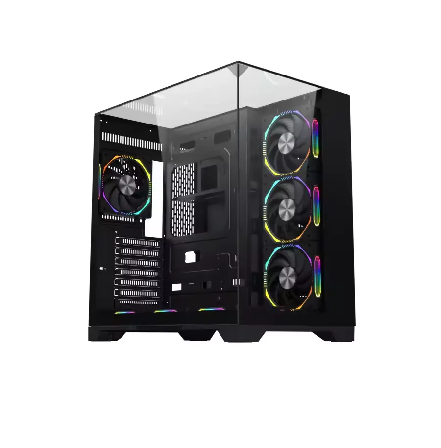 Lovingcool  LC-TJS3 BLACK OEM Tempered Glass  Case Full Tower Micro ATX ITX