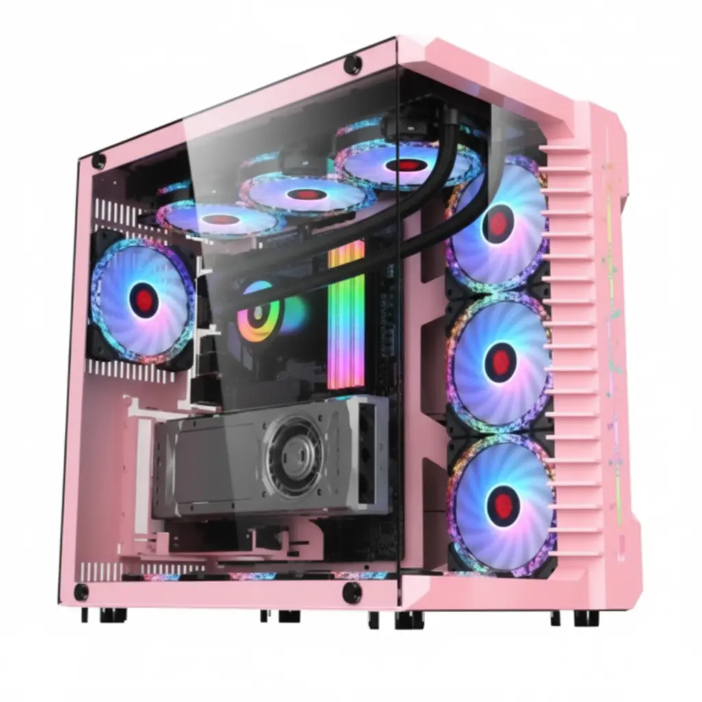 Lovingcool Case UFOIII  pink Gaming PC Components Cases&Tower