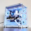 Lovingcool Case ufoii Tempered Glass Mid Tower White  ITX/M-ATX/ATX