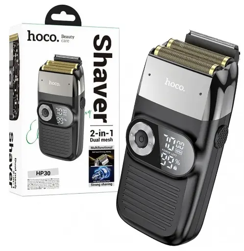 [NQ988] HOCO HP30 RASOIO ELETTRICO PER UOMO PORTATILE RICARICABILE BARBA E RIFINITORE