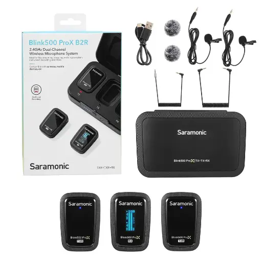[NQ2304] Saramonic Blink 500 ProX B2 2-Person Wireless 2.4GHz Clip-On Microphone