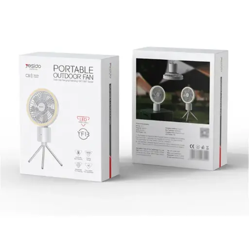 [NQ2654] YESIDO YF13 Four Gears Adjustable Detachable Design Comes With LED Ambient Light Multi Scene Fan