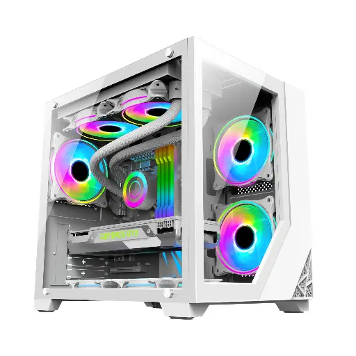 [NQ1421] Lovingcool  LC-100JPR0 white  Tempered Glass  Case Full Tower Micro ATX ITX
