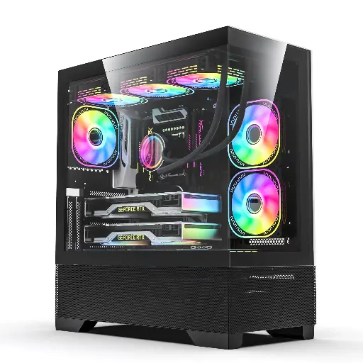 [NQ1422] Lovingcool  LC-100JPRO BLACK Tempered Glass  Case Full Tower Micro ATX ITX
