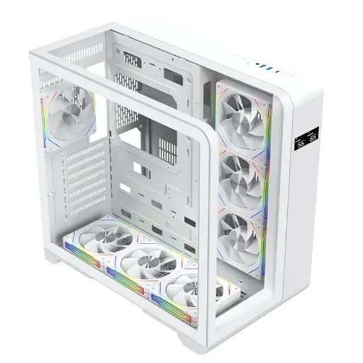 [NQ1418] Lovingcool  345-3G white  Tempered Glass  Case Full Tower Micro ATX ITX