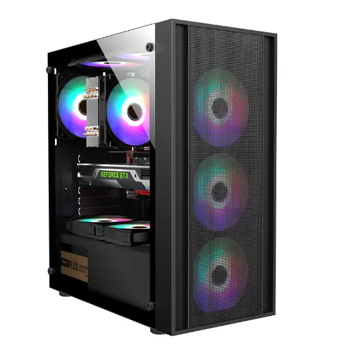Lovingcool  LC-m3  BLACK Tempered Glass  Case Full Tower Micro ATX ITX