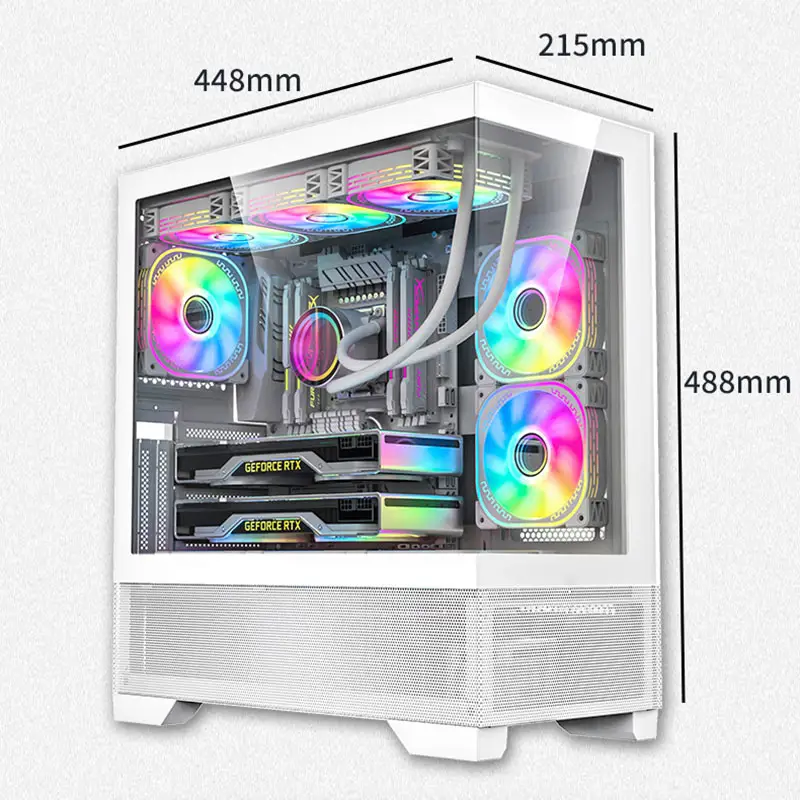 Lovingcool  LC-99s  white  Tempered Glass  Case Full Tower Micro ATX ITX