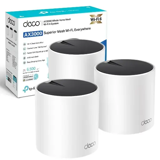 [NQ2399] TP-Link Deco X55 AX3000  White MESH Firewall WiFi6 3-Pack