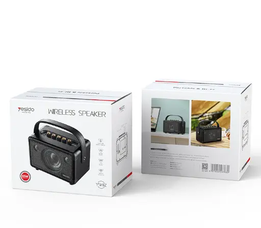 [NQ2657] YESIDO YSW12 High Quality Portable Black Speaker|Wireless Waterproof BT Portable Speaker With Handle