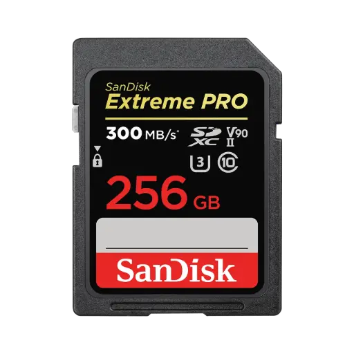 SanDisk 256GB Extreme PRO SDXC UHS-II Memory Card - Up to 300MB/s 8K, 4K UHD, SD Card