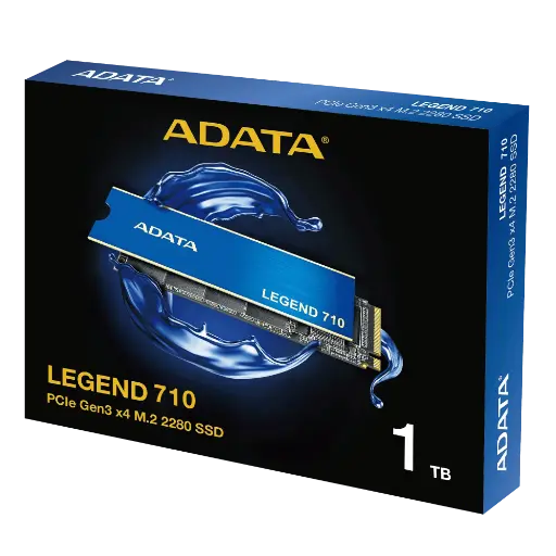 ADATA LEGEND 710 1TB PCIe Gen3x4 NVMe M.2 SSD  Up to 2,400/1,800MB/s  NVMe 1.4 HMB