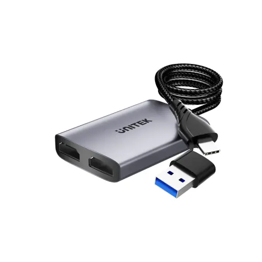 UNITEK  V1427A USB C/A Dual HDMI Adapter