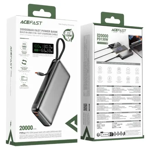 [M22] Acefast M22-20000 PD130W power bank with cable