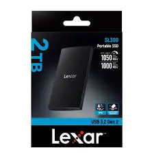 Lexar SL300 USB 3.2 Gen 2 Type-C Portable SSD, Black - 2TB