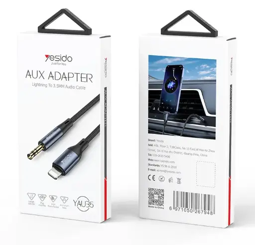 Yesido Yau35 AUX Adapter IP To 3.5MM Audio Cable