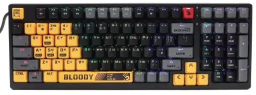 Bloody S98 RGB Mechanical Switch Gaming Keyboard BLMS Red Switch Sports Lime ( En / Ar )