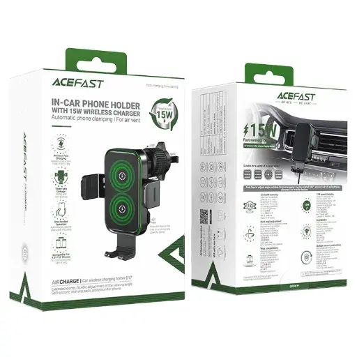 [D17] Acefast D17 car holder with inductive charger
