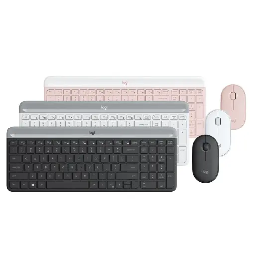 LOGITECH MK470 Slim Combo - ROSE Mouse+Keyboard