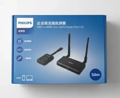 [SWR8106E/93] Philips WIRELESS HDMI 50M USB C to HDMI+VGA+3.5mm Audio+Type C 5V