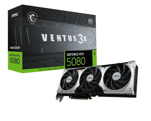 MSI GeForce RTX 5080 VENTUS 3X OC  Plus - 16GB