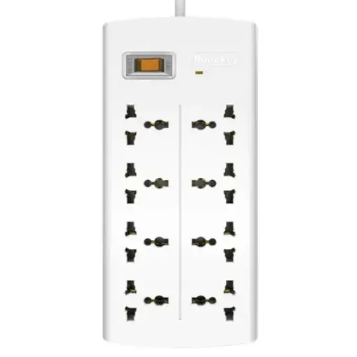 Huntkey SZM804 Power Strip 8-Outlet Extension Socket with Surge Protection (MAX 2500W, 10A, 5 m