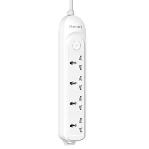 Huntkey DMA-404 Power Strip 4 Universal AC Outlets 3 Meter Extension Cord Surge & Overload Protection 2500 W  10 A